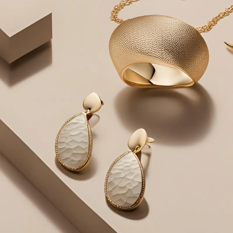 Boucles d’oreilles pendantes Solea en plaqué or et nacre blanche 3 Boucles d’oreilles pendantes Solea en plaqué or et nacre blanche – Image 3
